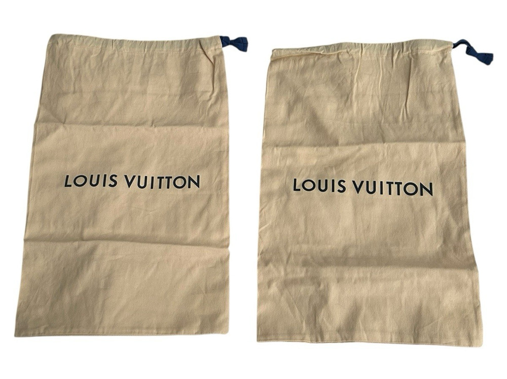 Louis Vuitton Drawstring Shoe Dust Bags (Lot Of 2) 11.5" x 18" Approx. EUC